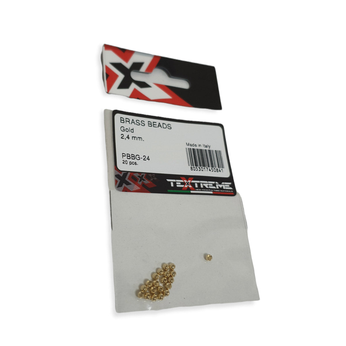 Brass Beads Gold TEXTREME medidas - 2.4mm