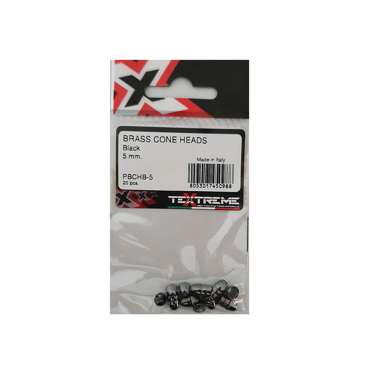 BRASS CONE HEAD TEXTREME 5 MM - Black