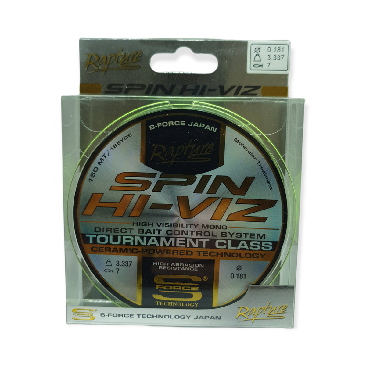 Linea Madre Rapture SPIN HI-VIZ bobina 150 mts